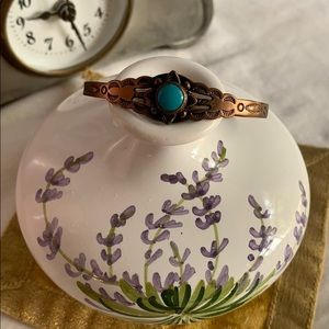 Vintage toddler cuff bracelet with turquoise